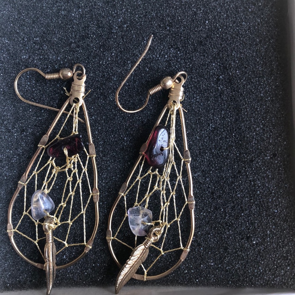 Vintage dream catcher earrings